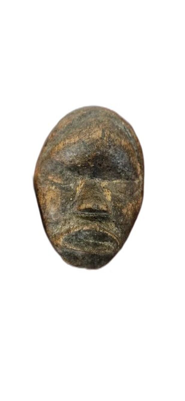 Hand Carved Wooden Passport Mask Tribal Folk Art Miniature 2.5"- ITEM #2702